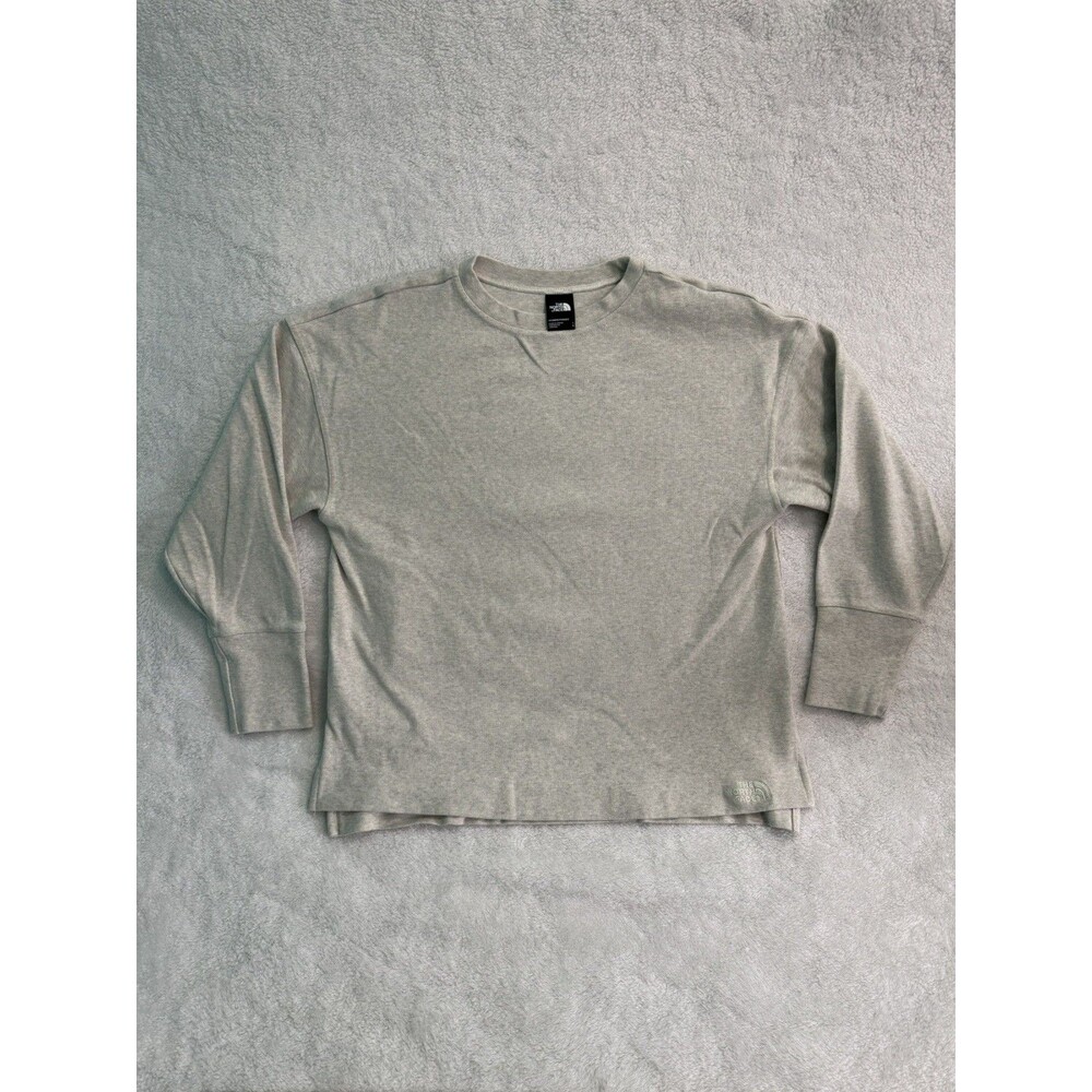 North Face Evolution Crew Sweatshirt Woman’s Large White Dune Oversized Pullover